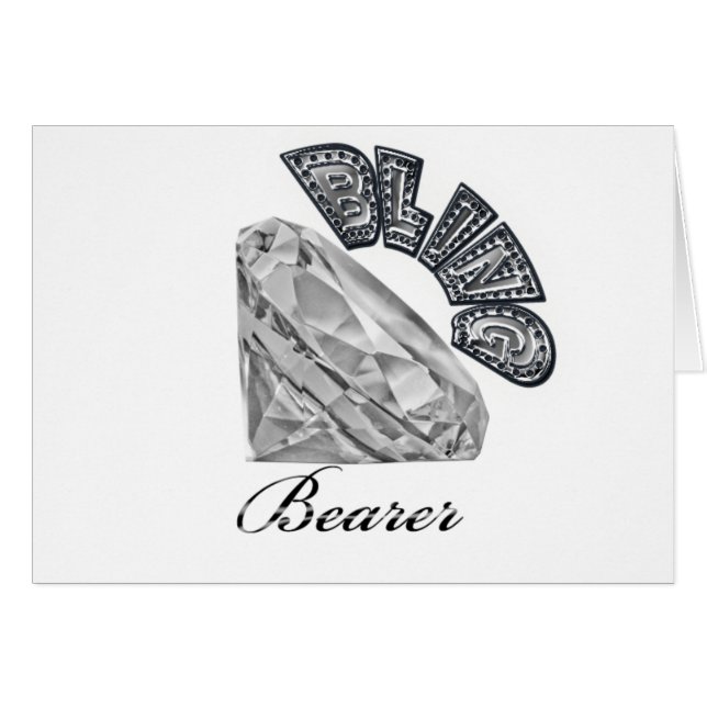 Cartão Presente de Casamento Bling Bearer (Frente Horizontal)