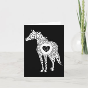 Cartão Presente de Cavalo Gráfico de Equinos Brancos Equi