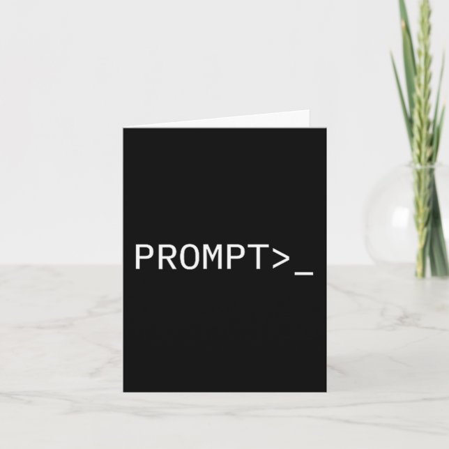 Cartão Presente de codificador de prompt para engenheiro  (Frente)