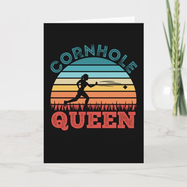Cartão Presente de Cornhole para Mulheres - Rainha do Cor (Frente)