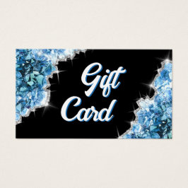 Cartão-presente de cristais azuis