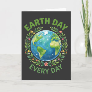 Cartão Presente de Dia da Terra Ecológico Todos os Dias a