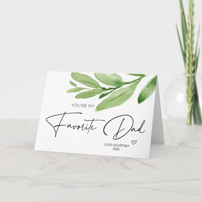 Cartão Presente de dia de os pais para Pai de Filha e Fil (Frente)