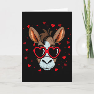Cartão Presente de Dia dos Namorados Burro Coração Fofo A