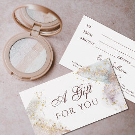 Cartão-presente de formas de aquarela brilhante