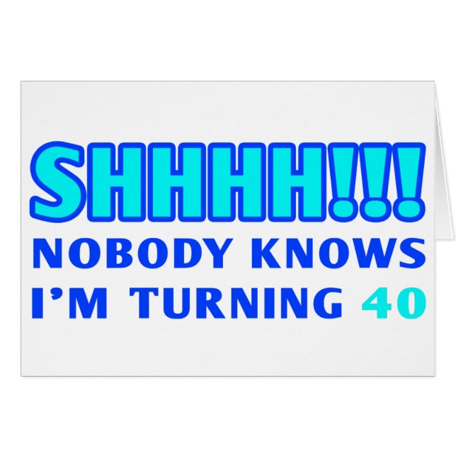 Cartão Presente de gag de 40 anos (Frente Horizontal)