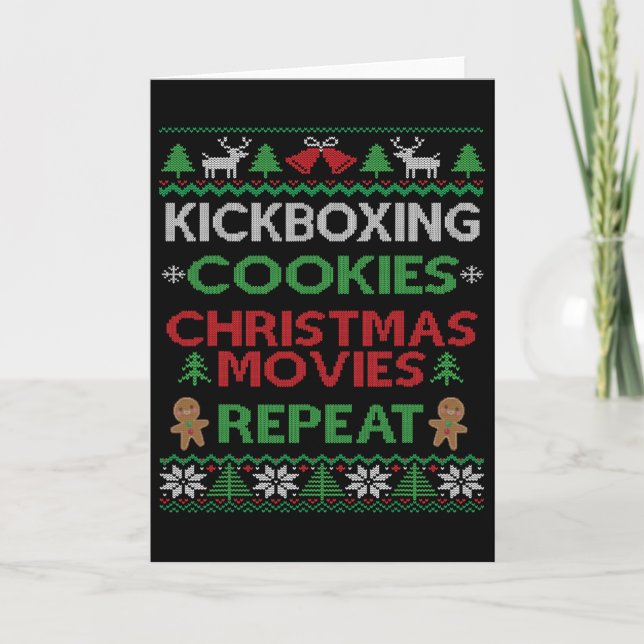 Cartão Presente de Instrutor de Kickboxing Kickboxer Nata (Frente)