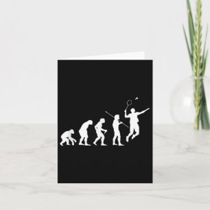 Cartão Presente de jogador de badminton evolução para tou