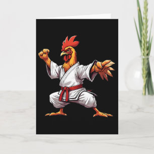 Cartão Presente de Karatê Taekwondo Judo Kung Fu Galinha 