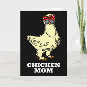 Cartão Presente de Mãe de Galinha Silkie Cute Sungles Ani