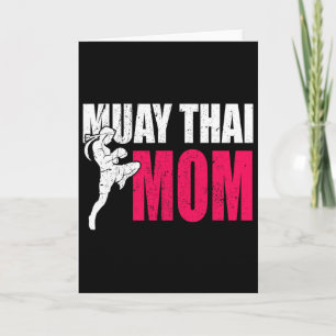 Cartão Presente de Mãe de Muay Thai Mulheres Boxe Kickbox