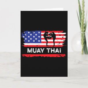 Cartão Presente de Muay Thai da Bandeira Americana Tailân