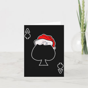 Cartão Presente de Natal Ás de Espadas Baralho & de