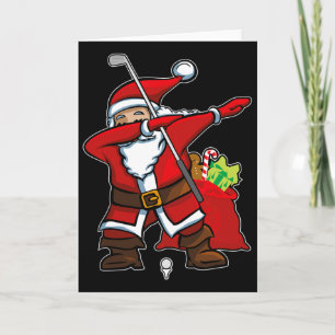 Cartão Presente de Natal Dabbing Golfe Papai Noel Hip Hop
