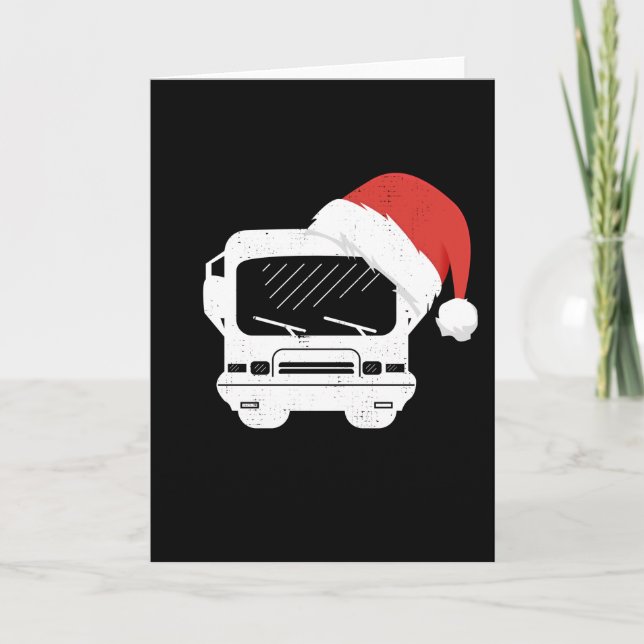 Cartão Presente de Natal de Boné Clássico de Motorhome (Frente)