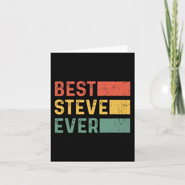 Cartão Presente De Natal Divertido Para Steve - Melhor St (Frente)
