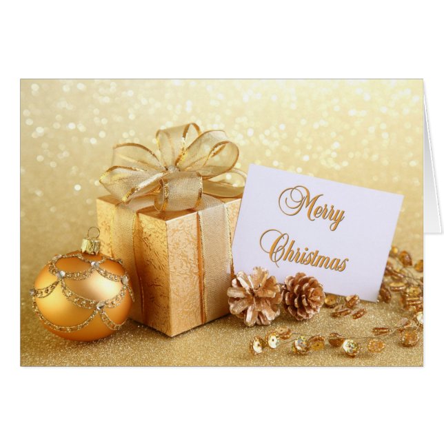 Cartão Presente de Natal em Bronze (Frente Horizontal)