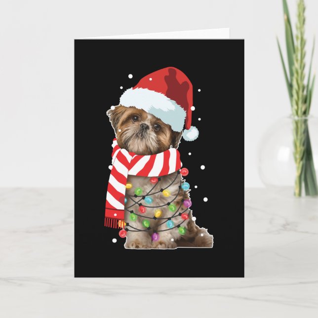 Cartão Presente de Natal engraçado para amantes de cães S (Frente)