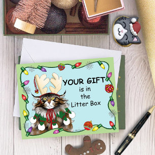 Cartão Presente de Natal Gelado Verde Engraçado