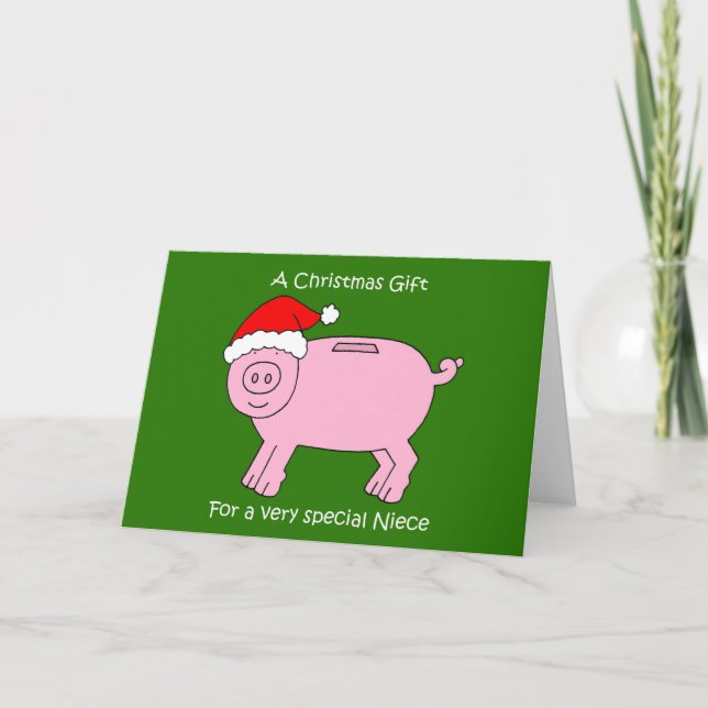 Cartão Presente de Natal para a sobrinha fechada (Frente)