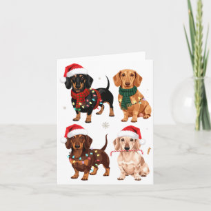 Cartão Presente de Natal para Mãe de Dachshund