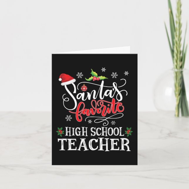 Cartão Presente de Natal para o Professor Favorito do Ens (Frente)