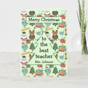 Cartão Presente De Natal Para Professora Personalizada