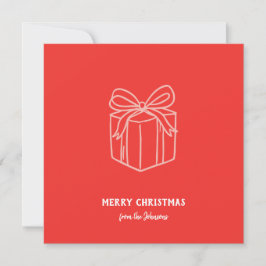Cartão Presente de Natal Personalizado com Nome da Famíli