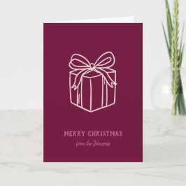 Cartão Presente de Natal Personalizado com Nome da Famíli