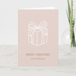 Cartão Presente de Natal Personalizado com Nome da Famíli