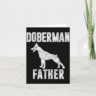Cartão Presente de Pai Doberman Vintage Cachorro Papai Pi