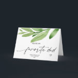 Cartão Presente de Pai favorito de Dia de os pais feliz d<br><div class="desc">Este cartão de Dia de os pais é uma maneira divertida de enviar uma mensagem especial ao seu Pai Favorito. Apresentando uma fonte única divertida e um espaço para deixar uma mensagem personalizada para o seu Pai adorável.</div>