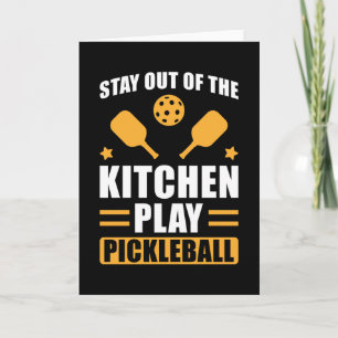 Cartão Presente de Pickleball Fique fora da cozinha