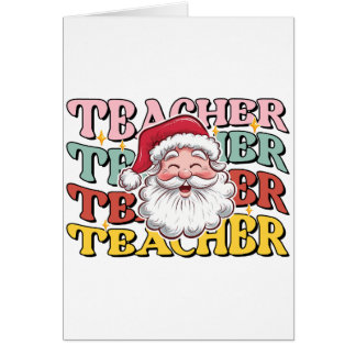 Cartão Presente de Professor | Papai Noel Professor