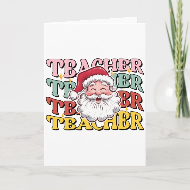 Cartão Presente de Professor | Papai Noel Professor (Frente)