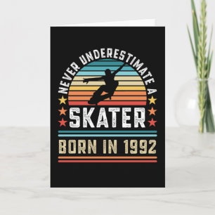 Cartão Presente de Skater com nascer de 1992