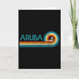 Cartão Presente de Surfista Surfando Aru Surf Vintage Pra