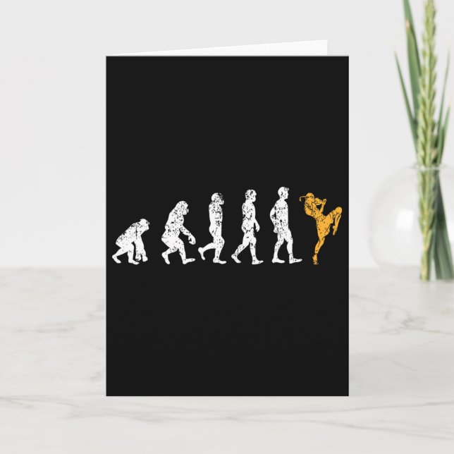 Cartão Presente Divertido de Kickboxing da Funny Evolutio (Frente)