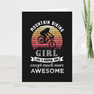 Cartão Presente Divertido de MTB para Meninas que Fazem C