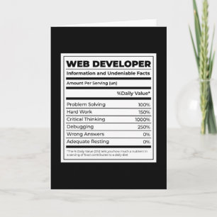 Cartão Presente divertido para desenvolvedor web neutritu