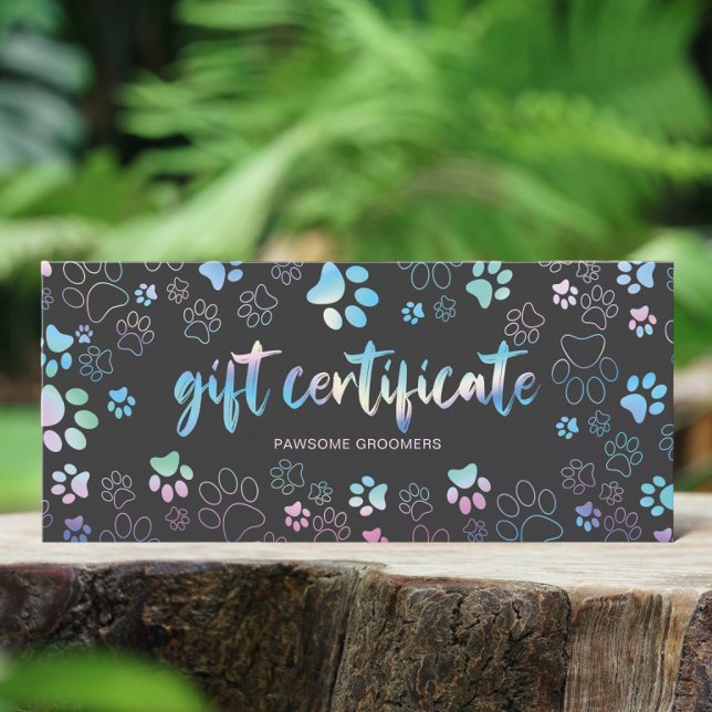 Cartão-Presente do Cachorro de Impressão Holográfi (Criador carregado)