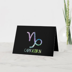 Cartão Presente do Capricorn Símbolo do Zodíaco Astrologi