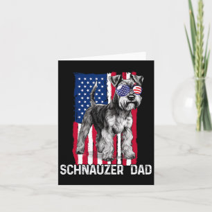 Cartão Presente do Dia dos Pais Dog Dad Mini Schnauzer Ba