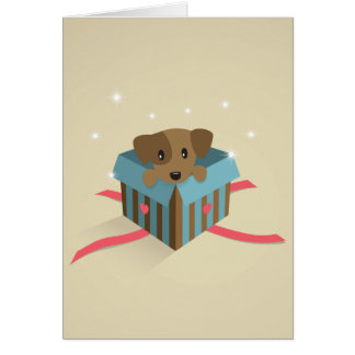 Cartão presente do filhote de cachorro