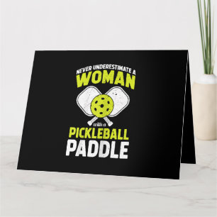 Cartão Presente do Jogador de Pickleball Engraçado, Mulhe