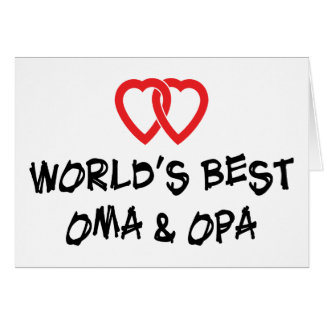 Cartão Presente do Oma & do Opa do mundo o melhor