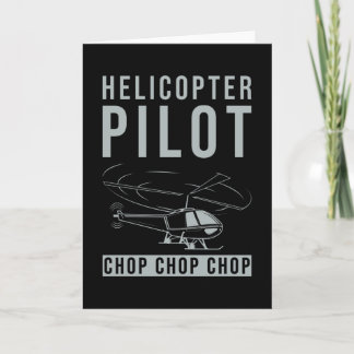 Cartão Presente do Piloto Helicóptero Helicóptero