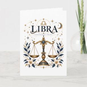 Cartão Presente do signo de Libra do zodíaco astrológico 