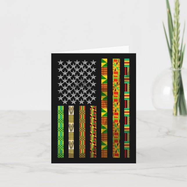 Cartão Presente engraçado afro-americano Bandeira Junetee (Frente)