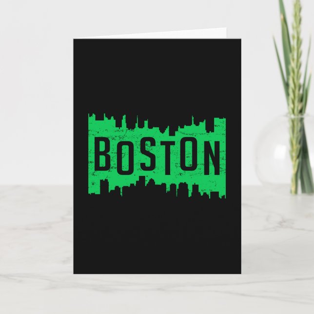 Cartão Presente engraçado da cidade de Boston EUA Paisage (Frente)